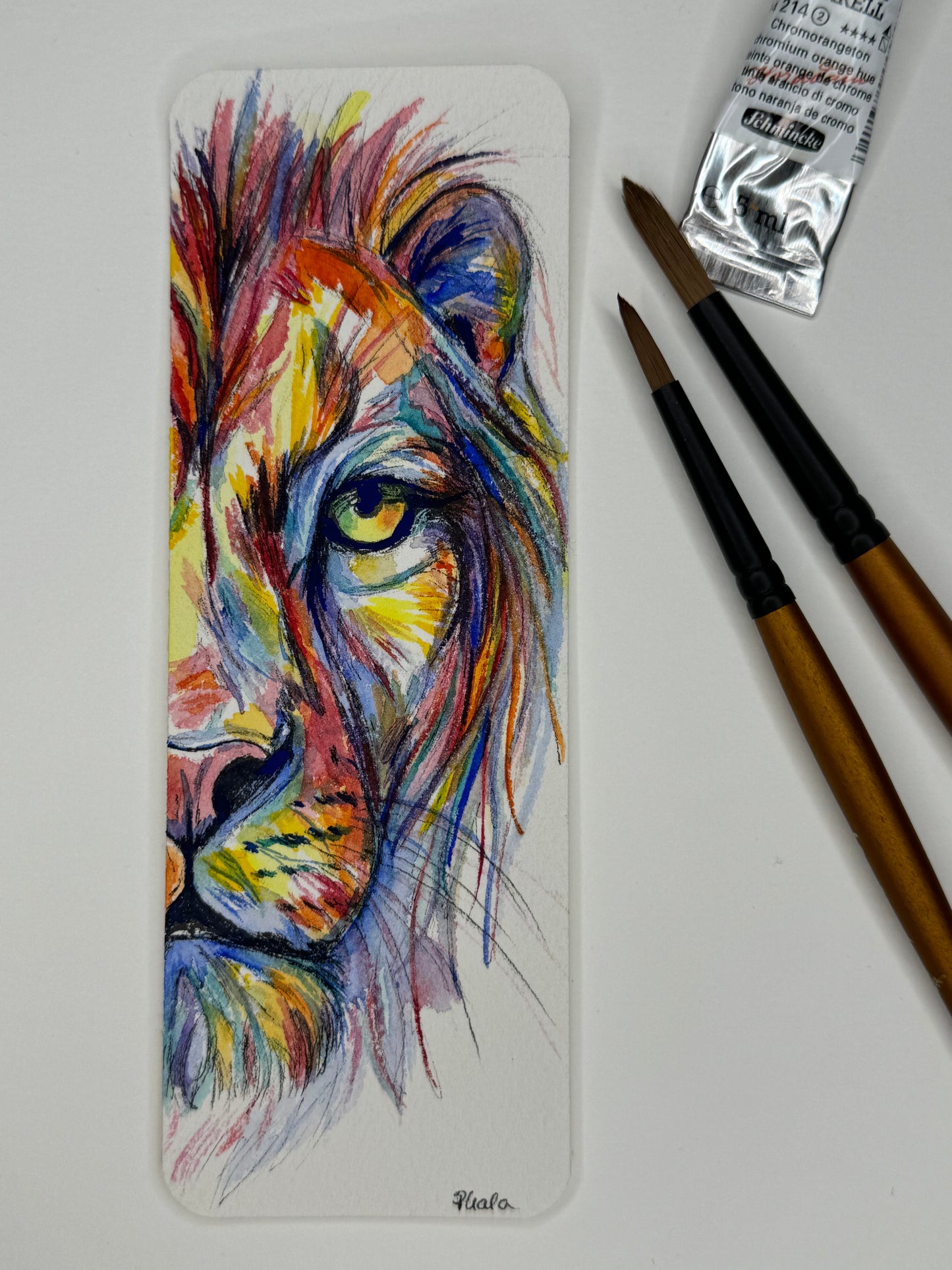 Lesezeichen Taschenbuch 14,5x5cm Löwe