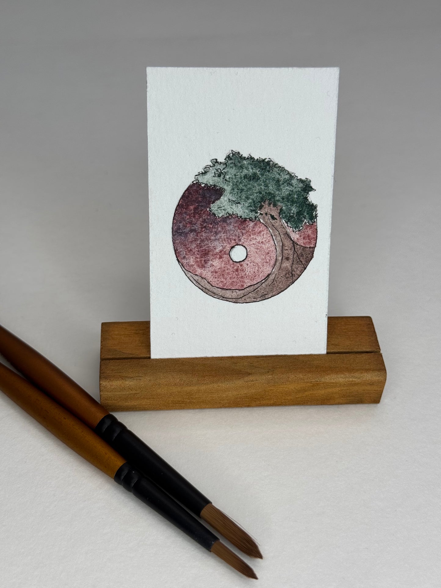 Mini Kunst 8x5cm Baum