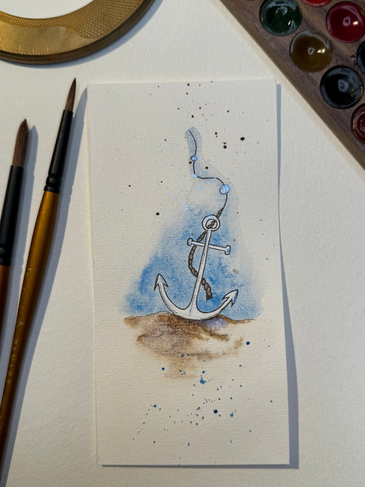 Postkarte Mini Original 14,5x7,5cm Anker