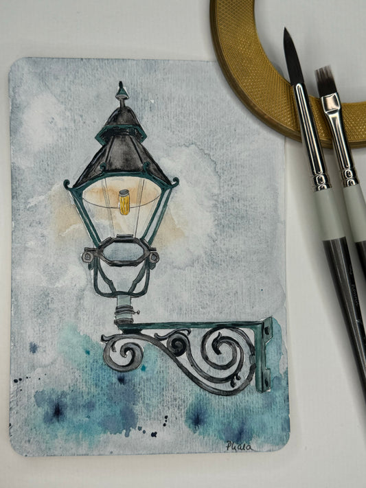 Postkarte Original 14,5x10,5cm Laterne
